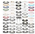 📿Trendy Case-Packed Fashion Choker Lot – Lace, Rhinestone, Velvet + More! (120 units) - Image 2